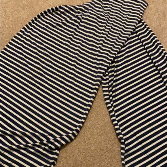 Navy & white & tiny silver stripe scarf - Picture 4 of 5